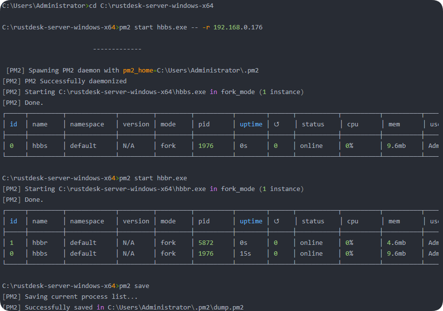 Windows Server 2022下RustDesk-Server安装及配置教程（含Node.js、PM2、DDNS-GO等环境搭建）